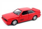 Kids 1:36 Scale Red / Blue Diecast 1980 Audi Quattro Car Toy