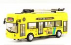 Yellow Kids Diecast Double Decker Trolley Bus Toy