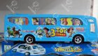 Kids Cartoon Figures Blue / White ABS Plastic Made RC Bus Toy