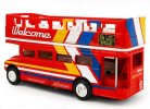 1:50 Scale Red-White Kids Diecast London Tour Bus Toy