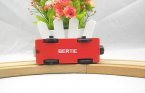 Mini Scale Red Kids Wooden Bus Toy
