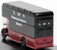 Black Mini Scale Oxford Die-Cast LMS Bedford Luton Van Model