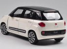 White / Yellow / Red 1:24 Welly Diecast 2013 Fiat 500L Model
