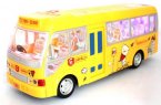 Kid Plastic Yellow /Red Full Function Cartoon Design R/C Bus Toy
