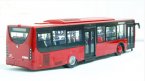 Red 1:43 Scale Diecast YuTong ZK6128HGK Bus Model
