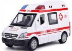 1:32 Scale White Ambulance Diecast Mercedes Benz Sprinter Toy