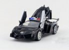 Police 1:32 Black / Blue / Red Diecast Lamborghini Veneno Toy