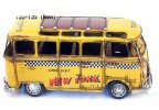 Large Scale Yellow Tinplate 1963 New York VW Bus Model