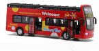 Kids 1:32 Red / Yellow / Green Sightseeing Double Decker Bus Toy