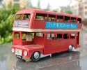 Red Tinplate Made NO.76 Classical London Double Decker Bus Model