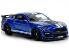 1:64 Scale Blue Diecast 2020 Ford Mustang Shelby GT500 Model