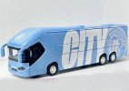Light Blue Manchester City F.C. Painting Diecast Coach Bus Toy