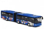 Red / Blue / Yellow Pull-Back Function Diecast Articulated Bus