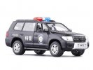 1:32 Scale Black Kids Police Diecast Toyota Land Cruiser Toy