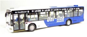 1:76 Scale White-Blue Mercedes Benz Citaro City Bus Model