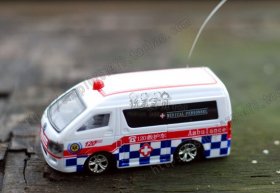 Mini Scale White Kids R/C Ambulance Bus Toy