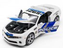 White 1:24 Scale Police Theme Diecast Chevrolet Camaro SS Model