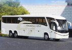 1:42 White Diecast Marcopolo G7 Paradiso 1200 Coach Bus Model
