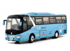 1:43 Blue ZhongTong LCK6117HQD1 Diecast Coach Bus Model