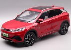 Red 1:18 Scale Diecast 2022 BYD Yuan Plus SUV Model