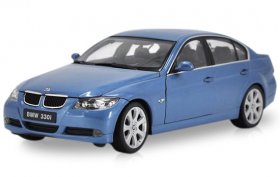 1:18 Blue / Gray / Black Welly Diecast BMW 330i Model