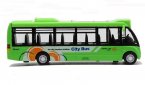 Kids White / Blue / Green Pull-Back Function City Bus Toy