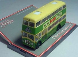 1:76 Scale Green Corgi Brand Double-decker Bus Model