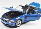 Blue / Gray 1:18 Scale Welly Diecast BMW Z4 Roadster Model