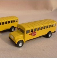 Mini Scale Yellow Kids Alloy Made School Bus Toy