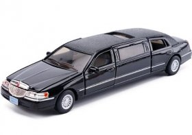 Black / White / Champagne 1:38 Diecast Lincoln Limousine Toy
