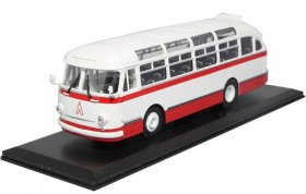 White-Red 1:43 Scale Die-Cast Soviet Union LAZ-695E Bus Model