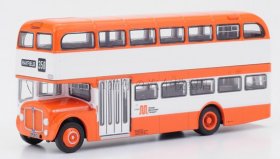 1:76 Scale White-Orange EFE Britain Double-decker Bus Model