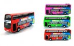 Red / Pink / Green Alloy Double Decker Tour Bus