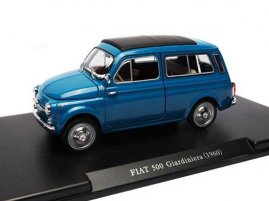 Blue 1:24 Whitebox Diecast 1960 Fiat 500 Giardiniera Model