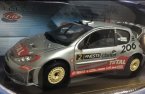 Silver 1:18 Scale Solido WRC Diecast Peugeot 206 Model