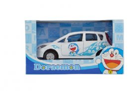 Kids White Pull-Back Function Doraemon Diecast Car Toy