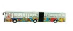 Long Size Plastic White-Blue / White-Yellow Articulated City Bus