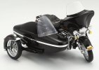1:18 Black Diecast Harley Davidson Sidecar Model
