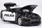 Black 1:24 Scale Maisto Police Diecast Nissan GT-R Model