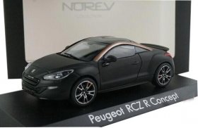 Black 1:43 Scale NOREV Diecast Peugeot RCZ R Concept Model