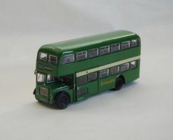 Mini 1:64 Scale Green Kids Double Decker London Bus