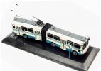 Retro Blue-White BeiJing NO.101 Tinplate Trolley Bus Model