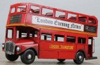 Medium Scale Red Open Top 1905 London Evening News Bus Model
