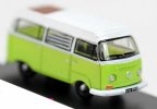 White-Green Mini Scale Oxford VW Bay Window Camper Bus Model