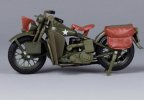Army Green 1:18 Harley Davidson 1942 WLA FLAT HEAD Model