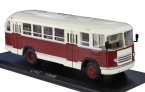 White-Red 1:43 Scale Die-Cast Soviet Union LIAZ 158B Bus Model