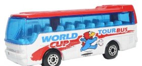 Mini Scale White-Red 1998 World Cup FIFA Ikarus Tour Bus Model