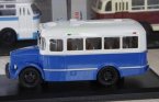 White-Blue 1:43 Scale Diecast Soviet Union KAVZ-651 Bus Model