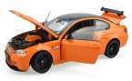 White / Orange 1:24 Scale Diecast BMW M3 GTS Model