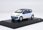 White-Blue 1:43 Scale Diecast VW Up Model